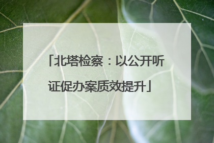 北塔检察：以公开听证促办案质效提升