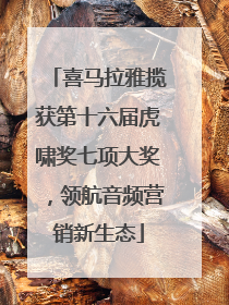 喜马拉雅揽获第十六届虎啸奖七项大奖，领航音频营销新生态