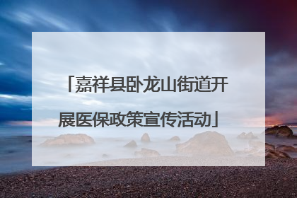 嘉祥县卧龙山街道开展医保政策宣传活动