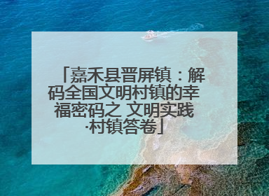 嘉禾县晋屏镇：解码全国文明村镇的幸福密码之 文明实践·村镇答卷