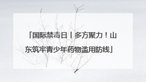 国际禁毒日丨多方聚力！山东筑牢青少年药物滥用防线