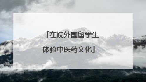 在皖外国留学生体验中医药文化