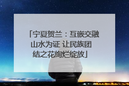 宁夏贺兰：互嵌交融 山水为证 让民族团结之花绚烂绽放