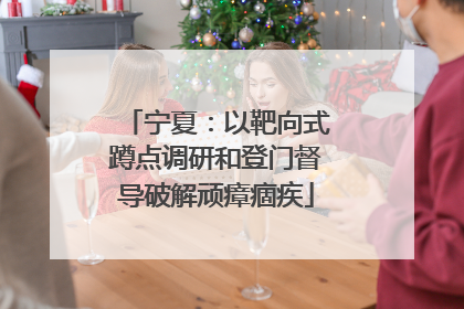 宁夏：以靶向式蹲点调研和登门督导破解顽瘴痼疾