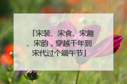 宋装、宋食、宋趣、宋韵，穿越千年到宋代过个端午节