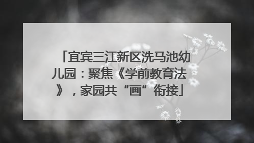 宜宾三江新区洗马池幼儿园：聚焦《学前教育法》，家园共“画”衔接