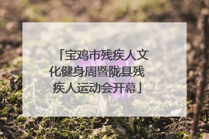 宝鸡市残疾人文化健身周暨陇县残疾人运动会开幕