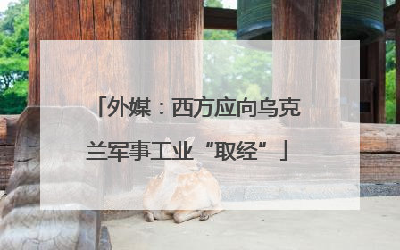 外媒：西方应向乌克兰军事工业“取经”