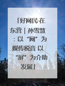 好网民·在东营｜孙雪慧：以“网”为媒传税音 以“屏”为介助发展