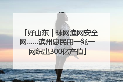 好山东｜球网渔网安全网……滨州惠民用一绳一网织出300亿产值