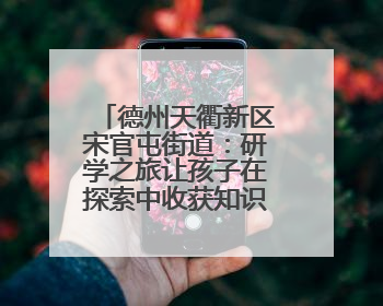 德州天衢新区宋官屯街道：研学之旅让孩子在探索中收获知识与快乐