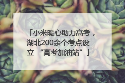 小米暖心助力高考，湖北200余个考点设立 “高考加油站”