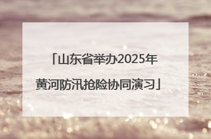 山东省举办2025年黄河防汛抢险协同演习