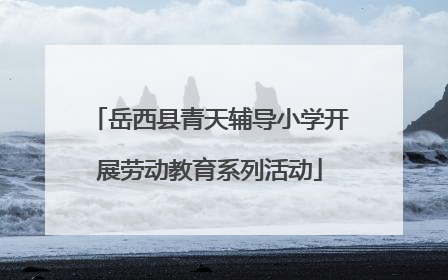岳西县青天辅导小学开展劳动教育系列活动