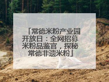 常德米粉产业园开放日：全网招募米粉品鉴官，探秘常德非遗米粉