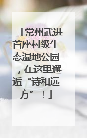常州武进首座村级生态湿地公园，在这里邂逅“诗和远方”！