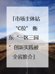 市场主体站“C位” 衡东“一区三园”创新实践被全省推介