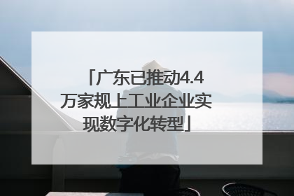 广东已推动4.4万家规上工业企业实现数字化转型