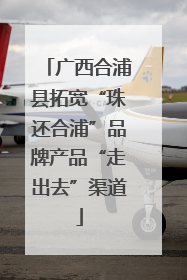 广西合浦县拓宽“珠还合浦”品牌产品“走出去”渠道