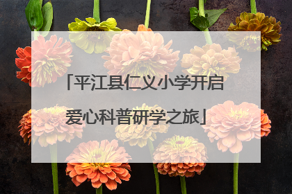 平江县仁义小学开启爱心科普研学之旅