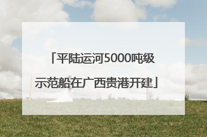 平陆运河5000吨级示范船在广西贵港开建