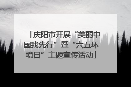 庆阳市开展“美丽中国我先行”暨“六五环境日”主题宣传活动