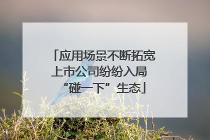 应用场景不断拓宽 上市公司纷纷入局“碰一下”生态