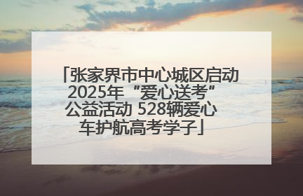 张家界市中心城区启动2025年“爱心送考”公益活动 528辆爱心车护航高考学子