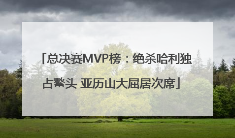 总决赛MVP榜：绝杀哈利独占鳌头 亚历山大屈居次席