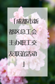成都市新都区总工会主办职工交友联谊活动