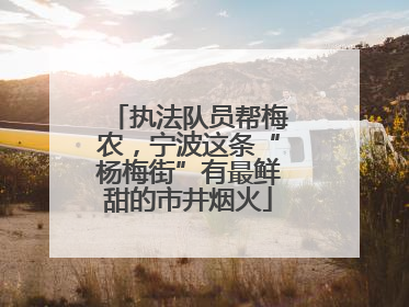 执法队员帮梅农，宁波这条“杨梅街”有最鲜甜的市井烟火