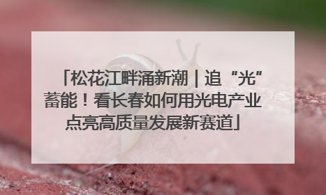 松花江畔涌新潮｜追“光”蓄能！看长春如何用光电产业点亮高质量发展新赛道