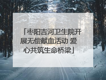 枣阳吉河卫生院开展无偿献血活动 爱心共筑生命桥梁