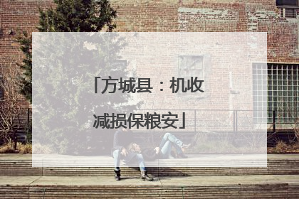 方城县：机收减损保粮安