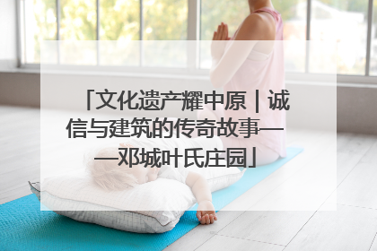 文化遗产耀中原｜诚信与建筑的传奇故事——邓城叶氏庄园