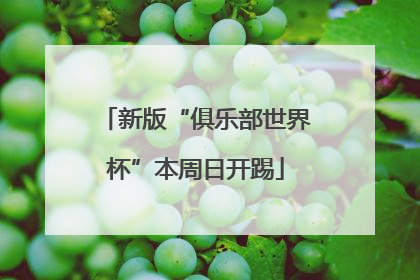 新版“俱乐部世界杯”本周日开踢