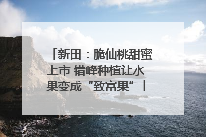 新田：脆仙桃甜蜜上市 错峰种植让水果变成“致富果”