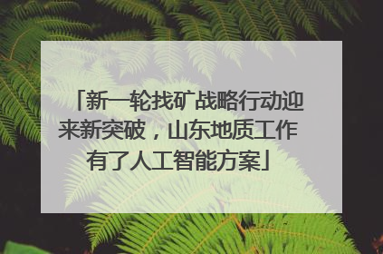 新一轮找矿战略行动迎来新突破，山东地质工作有了人工智能方案