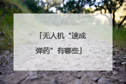 无人机“速成弹药”有哪些