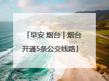 早安 烟台｜烟台开通5条公交线路