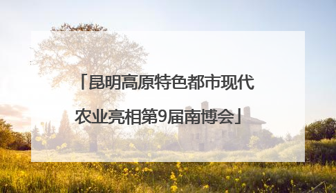 昆明高原特色都市现代农业亮相第9届南博会
