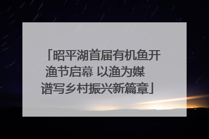 昭平湖首届有机鱼开渔节启幕 以渔为媒 谱写乡村振兴新篇章