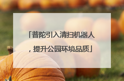普陀引入清扫机器人，提升公园环境品质