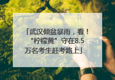 武汉倾盆暴雨，看！“柠檬黄”守在8.5万名考生赶考路上