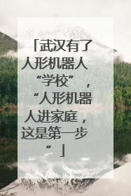武汉有了人形机器人“学校”，“人形机器人进家庭，这是第一步”