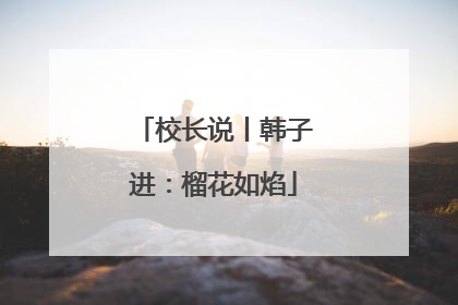 校长说丨韩子进：榴花如焰