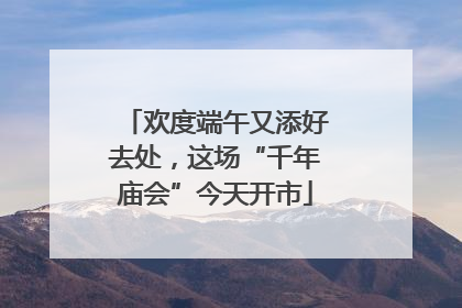 欢度端午又添好去处，这场“千年庙会”今天开市