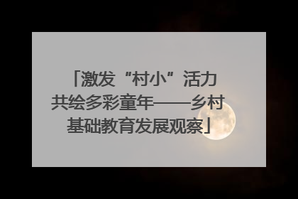 激发“村小”活力 共绘多彩童年——乡村基础教育发展观察