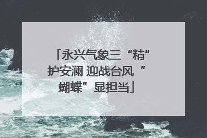 永兴气象三“精”护安澜 迎战台风“蝴蝶”显担当