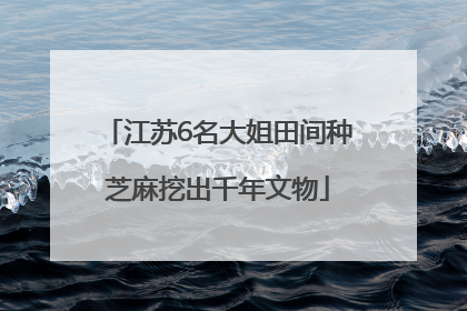 江苏6名大姐田间种芝麻挖出千年文物